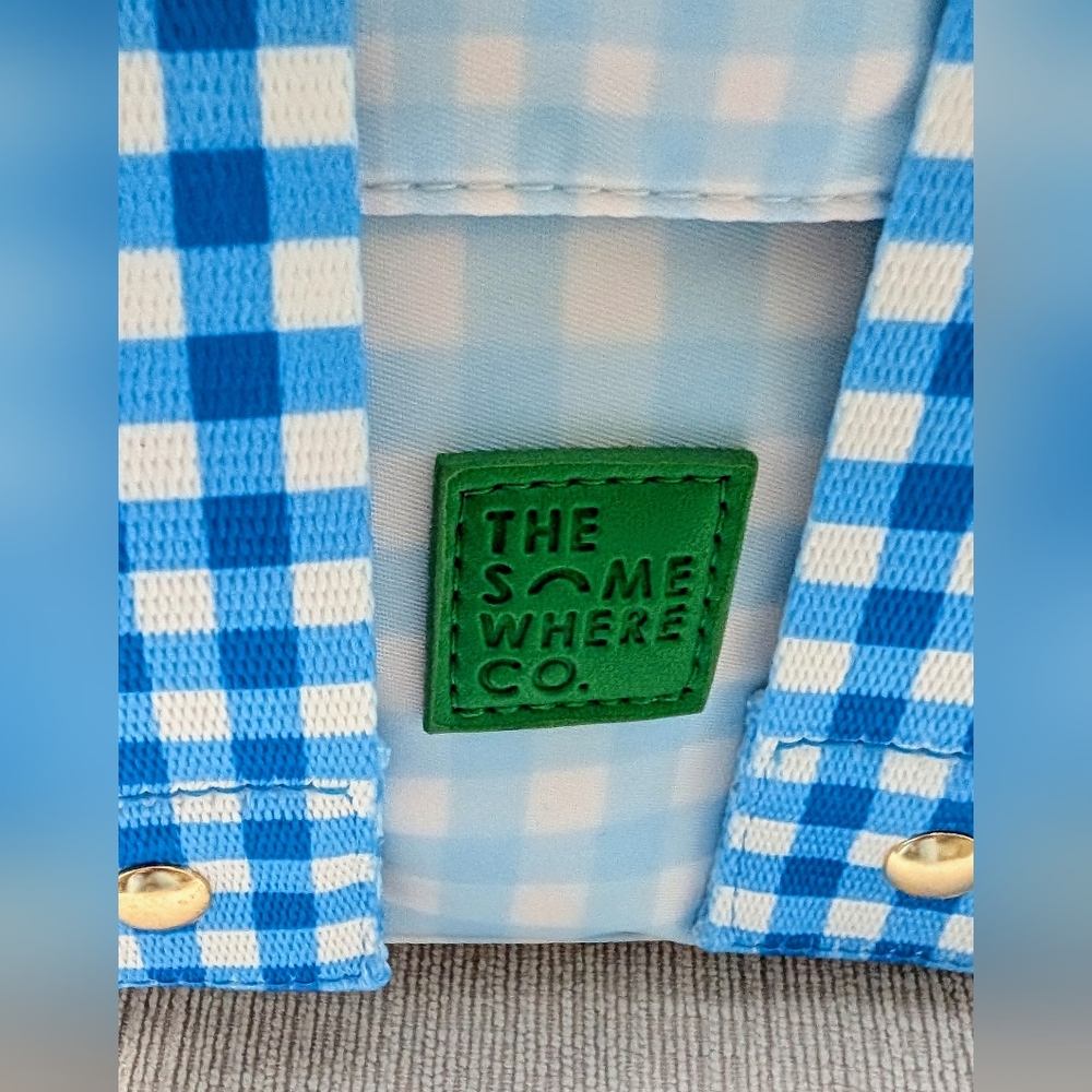 Blue Checkered Women's Bag - Picture 3 of 4